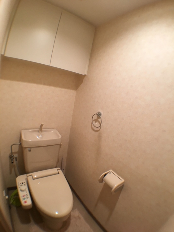 埼玉県草加市 マンション トイレリフォーム工事 アクセントクロスでおしゃれなトイレ空間に 施工事例 株式会社ボンズビルダー